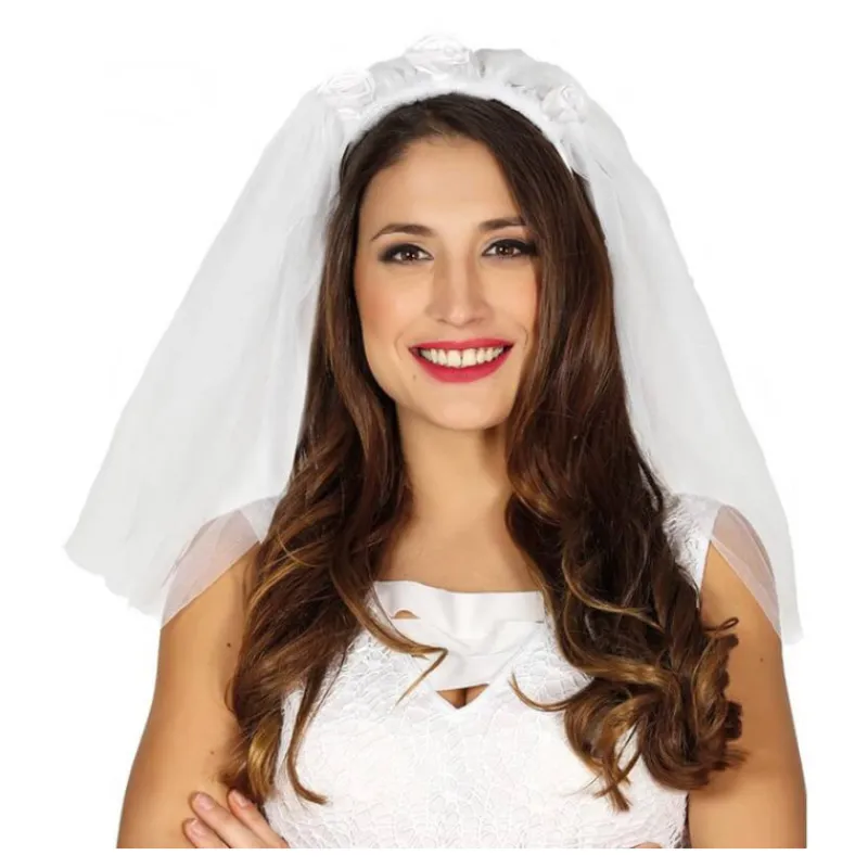 New Velo Blanco de Novia Accesorios Halloween Y Terror