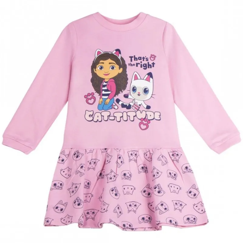 Niños Cerdá Kids Disney Para Niñas|Ropa Y Téxtil: Cosas Que Ponerse Para Niños ^Vestido Gabby's Dollhouse de French Terry para Niñas 3-6 Años
