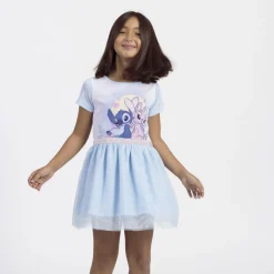 Cerdá Kids Stitch Kids^Vestido infantil de tul Stitch y Angel Disney