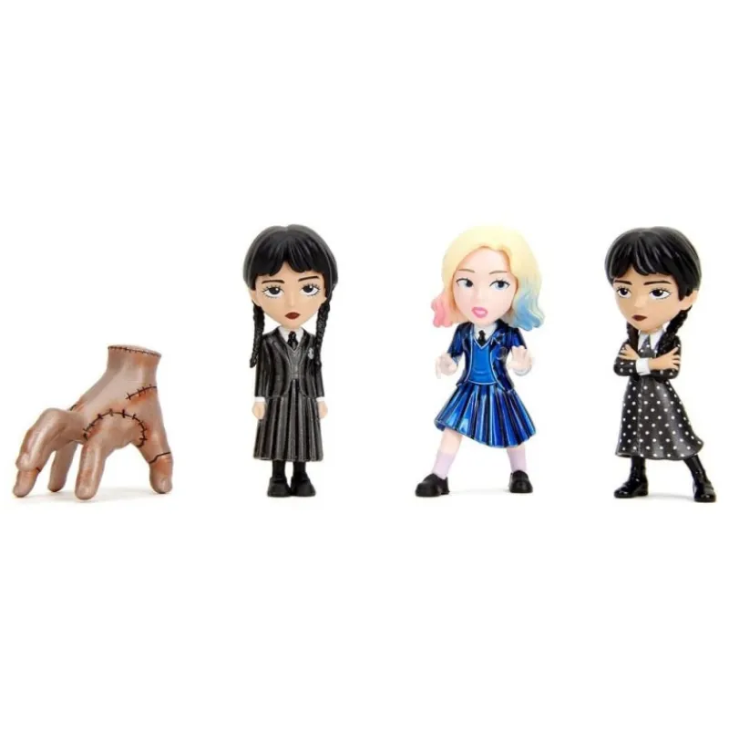 Jada Toys Miércoles Addams^Wednesday Pack de 4 Figuras Nano Metalfigs Diecast Wave 1