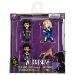 Jada Toys Miércoles Addams^Wednesday Pack de 4 Figuras Nano Metalfigs Diecast Wave 1