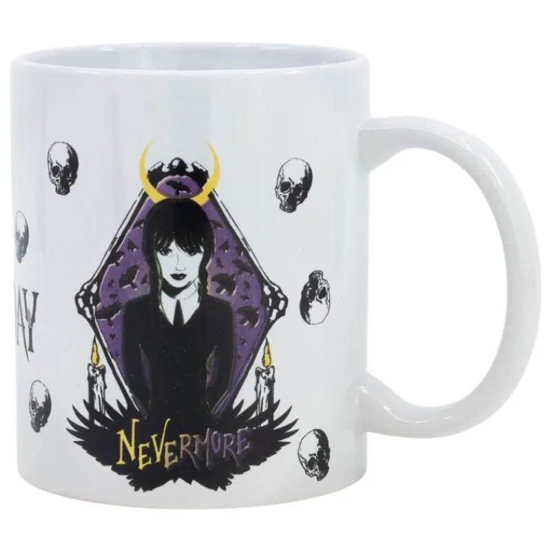 New Wednesday Taza Nevermore 325 ml Licencia Oficial Miércoles Addams