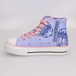 Cerdá Kids Disney Para Niñas|Calzado Kids^Zapatilla Alta de Loneta Vulcanizada Stitch