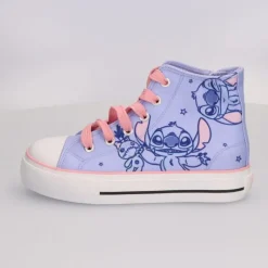 Cerdá Kids Disney Para Niñas|Calzado Kids^Zapatilla Alta de Loneta Vulcanizada Stitch