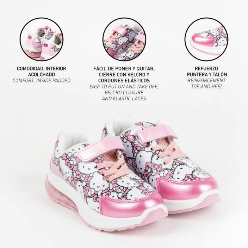 Cerdá Kids Calzado Kids^Zapatillas Deportivas con Luces Hello Kitty PVC T025-T032
